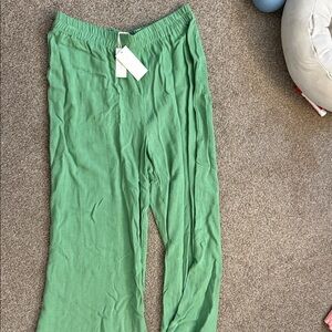 Z Supply Linen Blend Green Pants